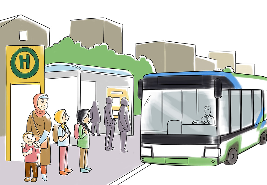 Unterwegs mit dem Bus